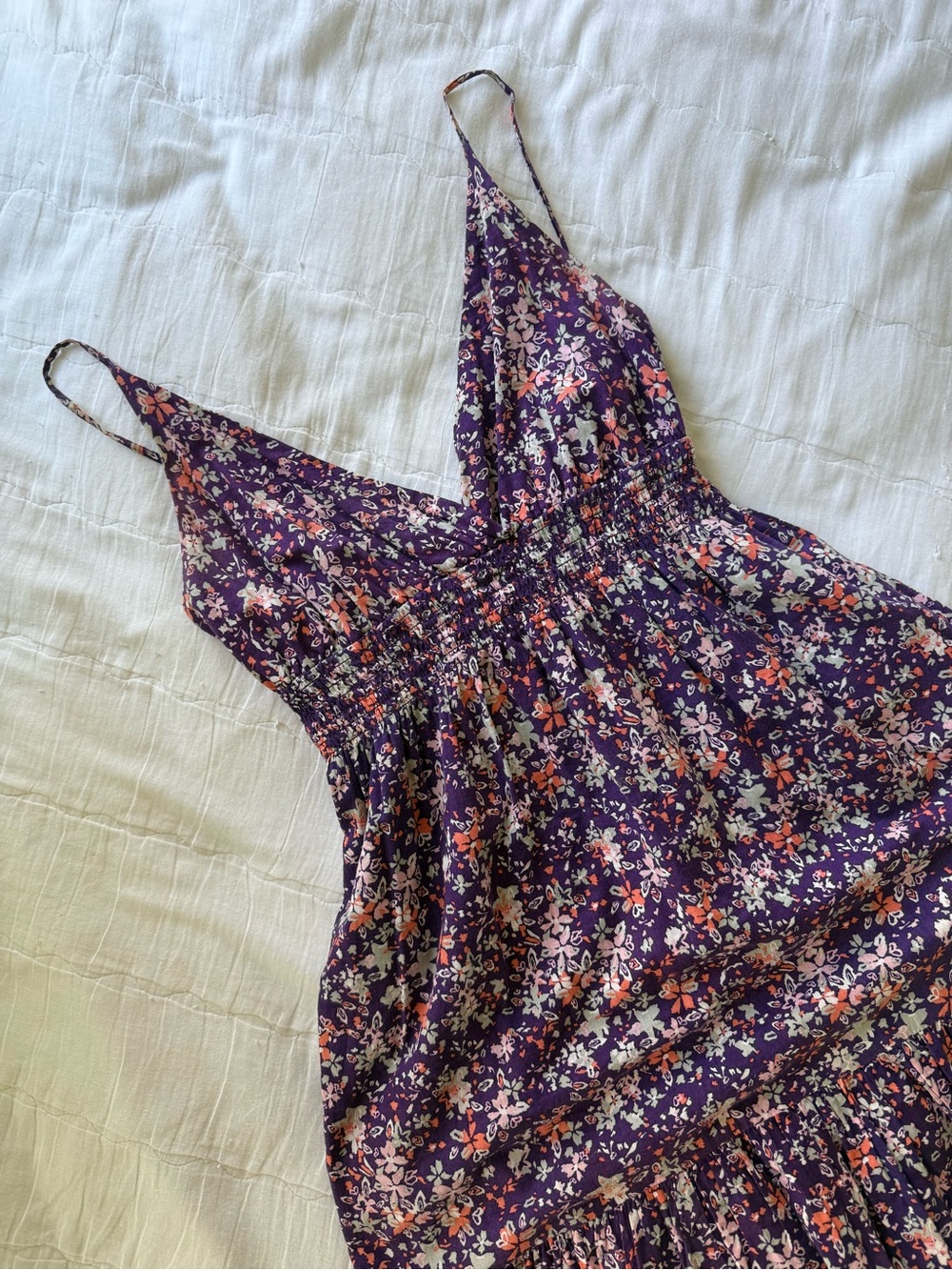 y2k Old Navy floral babydoll midi ruffled sundress